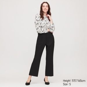 Uniqlo Black Ankle Flare Dress Pants
